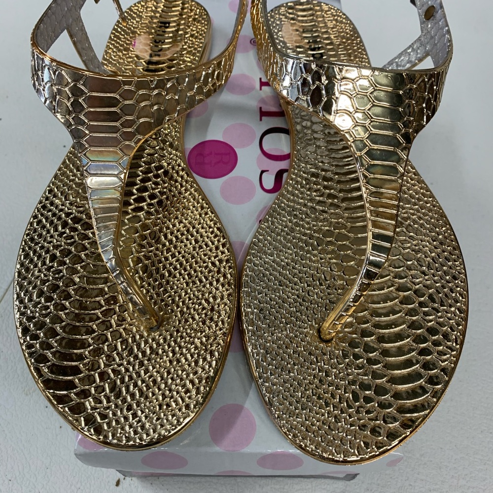 Rascoli Gold Sandals size 8.5 - Picture 1 of 4